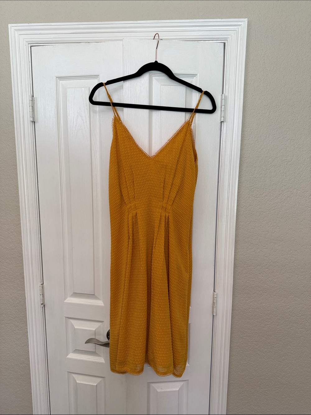 House of Harlow 1960 Mustard Yellow Spaghetti Strap Midi Dress